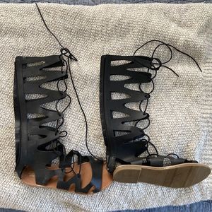 Black Gladiator Sandals